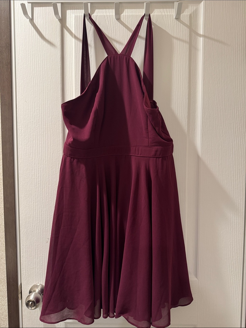 Lulu's Forevermore Burgundy Skater Dress